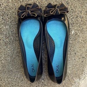 Oka b. jelly ballet flats, comfy size 7, like-new condition, recycled materials